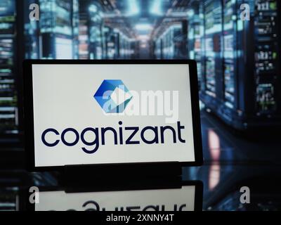 Deutschland. August 2024. In dieser Abbildung ist ein Logo der Cognizant Technology Solutions Corporation auf einem Tablet zu sehen. (Credit Image: © Igor Golovniov/SOPA images via ZUMA Press Wire) NUR REDAKTIONELLE VERWENDUNG! Nicht für kommerzielle ZWECKE! Stockfoto