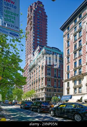 Das Orleans, Teil des Upper West Side / Central Park West Historic District, wurde 1900 als Pension erbaut, heute Ferienwohnungen. Stockfoto