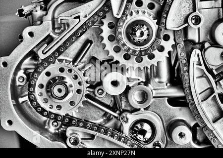 British Motor Museum Gaydon in der Jaguar Ingenieurwerkstatt zeigt Details zum Jaguar Land Rover Ingenium Dieselmotorprogramm Stockfoto