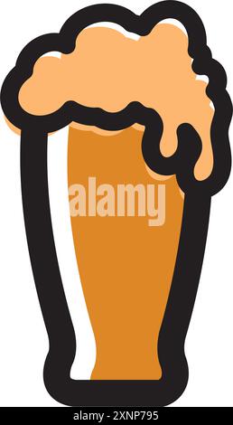 Isoliertes Glas Bier Symbol Vektor Stock Vektor