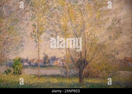 Gemälde von Claude Monet, genannt The Willows, gemalt 1880 Stockfoto