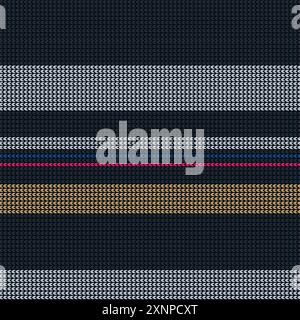 Gestricktes dunkelblaues nahtloses skandinavisches Muster mit Schneeflocken, nahtloses gestricktes Muster, Pullover Design, Blaues Strickpullover Muster Vektor-Illust Stock Vektor