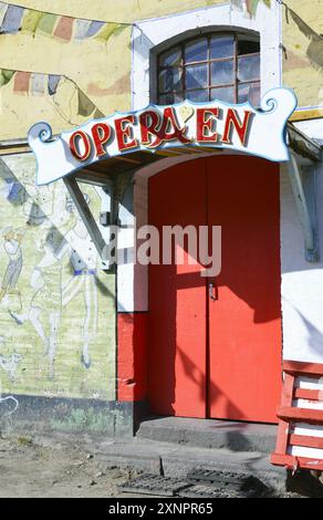 Die freie Stadt Christiania liegt im Stadtteil Christianshavn in Kopenhagen, Dänemark, Skandinavien. Stockfoto