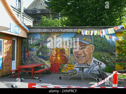 Die freie Stadt Christiania liegt im Stadtteil Christianshavn in Kopenhagen, Dänemark, Skandinavien. Stockfoto