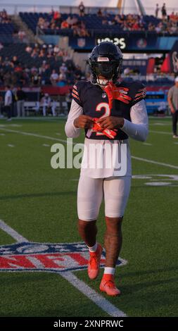 1. August 2024: DJ Moore #2 beim Spiel Bears vs Texans Hall of Fame in Canton, Ohio. Jason Pohuski/CSM Credit: CAL Sport Media/Alamy Live News Stockfoto