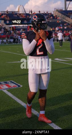 1. August 2024: DJ Moore #2 beim Spiel Bears vs Texans Hall of Fame in Canton, Ohio. Jason Pohuski/CSM Credit: CAL Sport Media/Alamy Live News Stockfoto