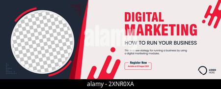 Digital Marketing Bannerdesign für Social Media Post Template, Digital Marketing Agency Präsentation, Square Flyer Template, editierbares Web Banner Stock Vektor