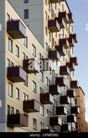 Einen Balkon in der Wohnung Wohnhaus Stockfoto