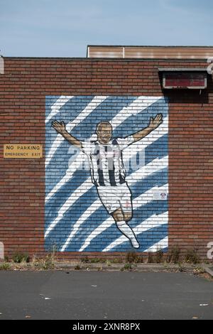 West Bromwich Albion Wandgemälde, West Bromwich Stadtzentrum, Sandwell, West Midlands, England, Großbritannien Stockfoto