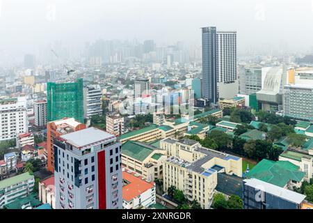 Weitläufige Stadtlandschaft von Metro Manila, Philippinen Stockfoto