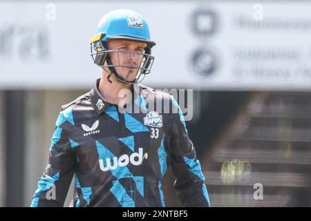 Derby, Großbritannien. August 2024. Gareth Roderick Worcestershire während des Metrobank One Day Cup Spiels zwischen Derbyshire CCC und Worcestershire CCC am 2. August 2024 im County Ground in Derby, England. Foto von Stuart Leggett. Nur redaktionelle Verwendung, Lizenz für kommerzielle Nutzung erforderlich. Keine Verwendung bei Wetten, Spielen oder Publikationen eines einzelnen Clubs/einer Liga/eines Spielers. Quelle: UK Sports Pics Ltd/Alamy Live News Stockfoto