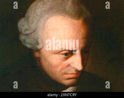 IMMANUEL KANT (1724–1804) deutscher Philosoph um 1790 von unbekanntem Künstler. Stockfoto