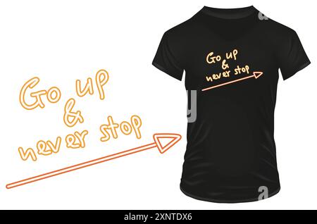 Zitiere das T-Shirt-Design und die Vektorillustration Stock Vektor