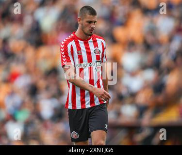 Bradford, Großbritannien, 30. Juli 2024. Sunderland's Zak Johnson, während Bradford City vs Sunderland Pre-Season Friendly, Valley Parade, Bradford, Großbritannien Stockfoto