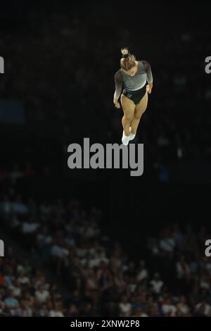 DAVIDSON Madaline aus neuseeland, Trampolin Gymnastik Women&#39;Finale während der Olympischen Spiele Paris 2024 am 2. August 2024 in der Bercy Arena in Paris, Frankreich Stockfoto