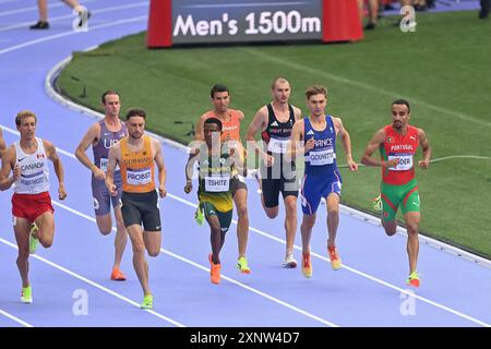 Saint Denis, Frankreich. August 2024. Mael Gouyette (FRA) tritt 1500 am 2. August 2024 bei den Olympischen Spielen in Paris 2024 im Stade de France in Saint-Denis an. Foto: Franck Castel/ABACAPRESS. COM Credit: Abaca Press/Alamy Live News Stockfoto