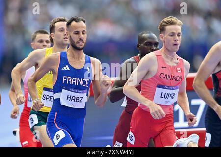 Saint Denis, Frankreich. August 2024. Azeddine Habz (FRA) tritt 1500 am 2. August 2024 bei den Olympischen Spielen in Paris 2024 im Stade de France in Saint-Denis an. Foto: Franck Castel/ABACAPRESS. COM Credit: Abaca Press/Alamy Live News Stockfoto