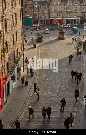 Victoria Street in Edinburgh Stockfoto