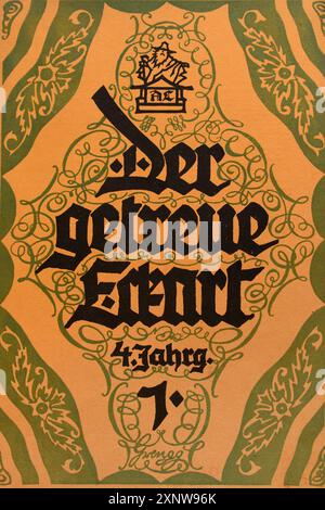 Der Getreue Eckart. Zweimonatliches Magazin für das Deutsche Haus. Fraktur-Schriftart. Anfang Oktober 1926 Stockfoto