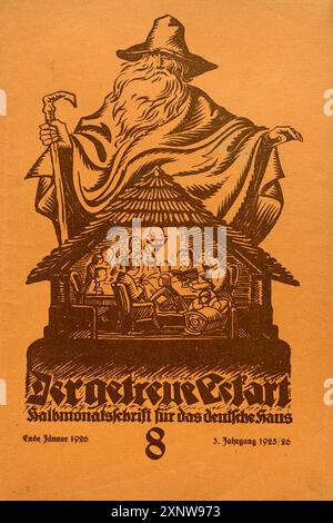 Der Getreue Eckart. Zweimonatliches Magazin für das Deutsche Haus. Ende Januar 1926. Fraktur-Schriftart Stockfoto