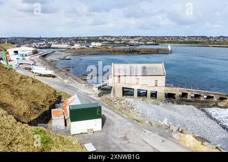 Die alte Lifeboat Station, gebaut 1915, Wick, Caithness, Schottland, UK. Heute gehört die Wick Society, einer Kulturerbeorganisation. Stockfoto