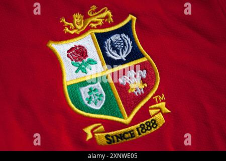 Emblem/Wappen/Logo der britischen und irischen Lions Rugby union Stockfoto