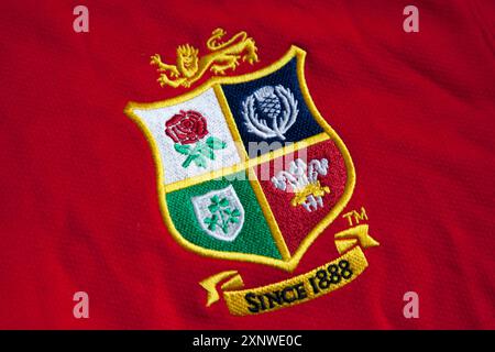 Emblem/Wappen/Logo der britischen und irischen Lions Rugby union Stockfoto