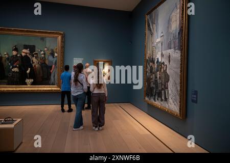 Nasjonalmuseet, das Nationalmuseum in Oslo, das die öffentliche Sammlung von Kunst-, Architektur- und Designobjekten des norwegischen Staates beherbergt. Stockfoto