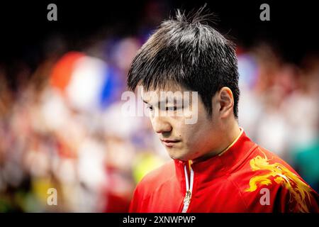 Fan Zhendong (CHN) FRA, Olympische Spiele Paris 2024, Tischtennis, 02.08.2024 Eibner Pressefoto/Benjamin Lau Stockfoto