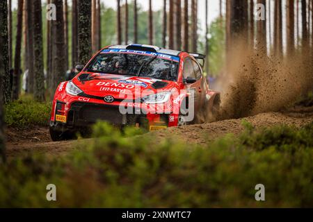 39 LATVALA Jari-Matti - HÄNNINEN Juho, Toyota Yaris Rally2, Aktion während der Rallye, Finnland. , . WRC World Rallye Car Championship, vom 1. Bis 4. August 2024 in Jyvaskyla, Finnland - Foto Nikos Katikis/DPPI Credit: DPPI Media/Alamy Live News Stockfoto