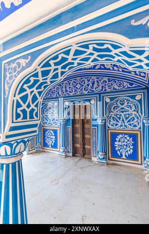 Chhavi Niwas, der Blaue Raum im Stadtpalast, Stadtpalast, Jaipur, Rajasthan, Indien, Südasien, Asien Copyright: NeilxFarrin 1126-2296 Stockfoto