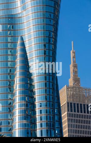 Nahaufnahme der Skyline von Doha, Doha, Katar, Naher Osten Copyright: NeilxFarrin 1126-2332 Stockfoto