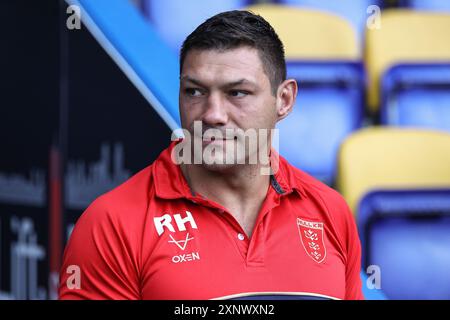 Warrington, Großbritannien. August 2024. Ryan Hall of Hull KR kommt am 2. August 2024 im Halliwell Jones Stadium, Warrington, United Kingdom (Foto: Mark Cosgrove/News Images) in Warrington, United Kingdom, am 2. August 2024. (Foto: Mark Cosgrove/News Images/SIPA USA) Credit: SIPA USA/Alamy Live News Stockfoto