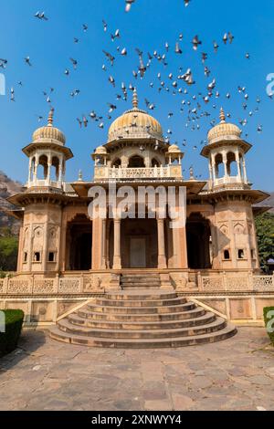 Gatore Ki Chhatriyan, Jaipur, Rajasthan, Indien, Südasien, Asien Stockfoto