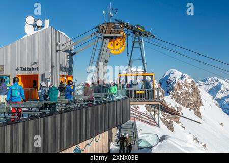 Gipfelstation der Nebelhornbahn, 2224m, Oberstdorf, Schwaben, Bayerische Alpen, Bayern, Deutschland, Europa Stockfoto