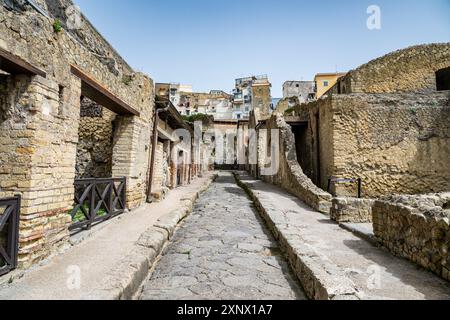 Römische Stadt Herculaneum, UNESCO-Weltkulturerbe, Kampanien, Italien, Europa Stockfoto