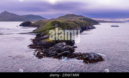 Aus der Vogelperspektive von Kap Horn, südlichster Punkt Südamerikas, Insel Hornos, Feuerland, Chile, Südamerika Stockfoto