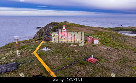 Aus der Vogelperspektive von Kap Horn, südlichster Punkt Südamerikas, Insel Hornos, Feuerland, Chile, Südamerika Stockfoto