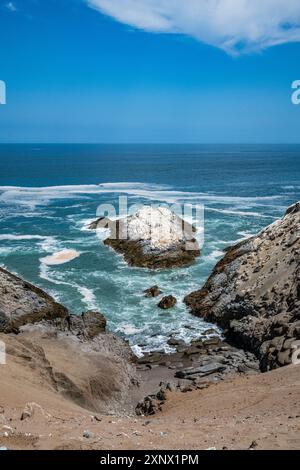 Trockene Wüste Küste von Iquique, Atacama Wüste, Chile, Südamerika Stockfoto