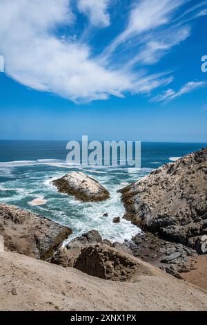 Trockene Wüste Küste von Iquique, Atacama Wüste, Chile, Südamerika Stockfoto