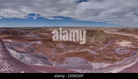 Das North Valley unterhalb der Blue Mesa im Petrified Forest National Park, Arizona, USA, Nordamerika Stockfoto