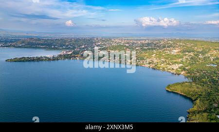 Luftaufnahme von Kigoma, am Tanganjikasee, Tansania, Ostafrika, Afrika Copyright: MichaelxRunkel 1184-12194 Stockfoto