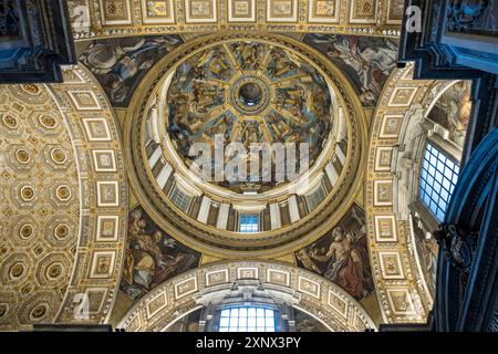 Detail der Gregorianischen Kapelle im Petersdom in Vatikanstadt, UNESCO, päpstliche Enklave in Rom, Latium, Italien Stockfoto