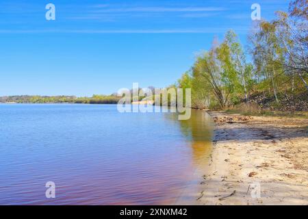 Senftenberg Seestrand Grosskoschen in der Lausitzer Seenplatte, Deutschland, Senftenberg Seestrand Grosskoschen Lausitzer Seenplatte, Deutschland Stockfoto