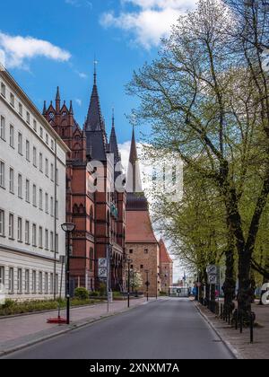 Staendehaus und Steintor in der Hansestadt Rostock Stockfoto