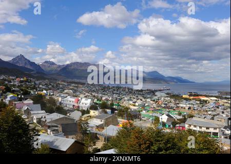 Ansicht von Ushuaia, Feuerland, Patagonien, Argentinien, Südamerika Copyright: GOUPIxCHRISTIAN 1382-499 Stockfoto