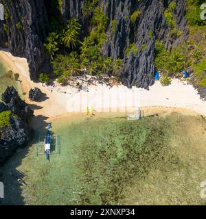 Geheime Lagune, Miniloc Island, El Nido, Bacuit Bay, Palawan, Philippinen, Südostasien, Asien Copyright: IanxTrower 800-4118 Stockfoto