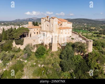 Ummauerte Einfriedung von San Salvador, Arta, Mallorca, Balearen, Spanien Stockfoto