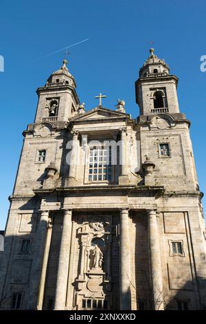 San Francisco Kirchenfassade Santiago de Compostela, Spanien Stockfoto