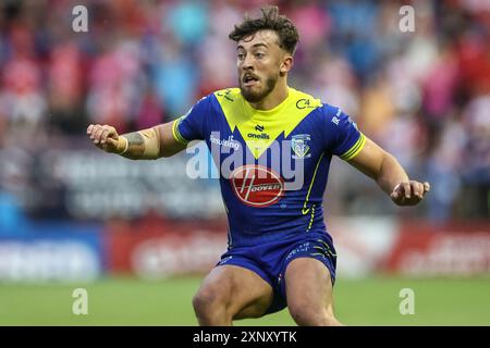 Warrington, Großbritannien. August 2024. Matty Ashton von Warrington Wolves im Spiel Warrington Wolves gegen Hull KR im Halliwell Jones Stadium, Warrington, Großbritannien, 2. August 2024 (Foto: Mark Cosgrove/News Images) in Warrington, Großbritannien, am 2. August 2024. (Foto: Mark Cosgrove/News Images/SIPA USA) Credit: SIPA USA/Alamy Live News Stockfoto